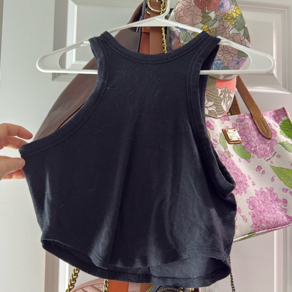 Lululemon Athletica Black Crop Tank Top